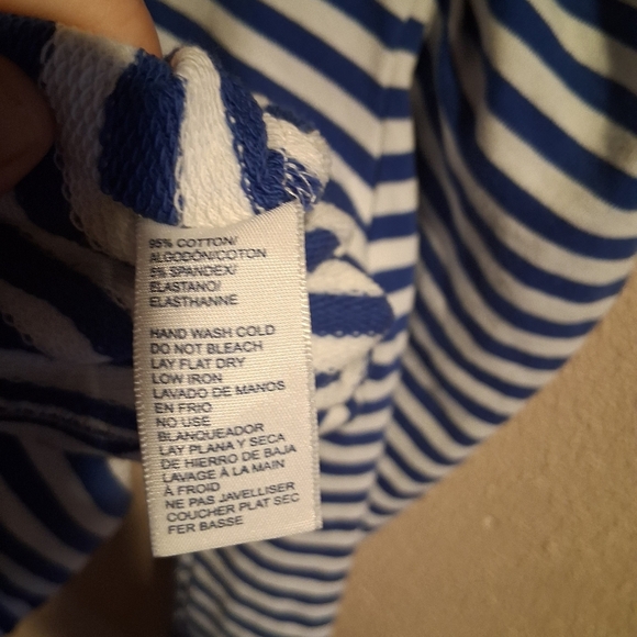 Rebecca Minkoff Talia Cropped Puff Sleeve Cotton Stripe Top XXL - Picture 5 of 6